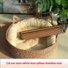 All-Season Woven Cat Bed with Removable Upholstery