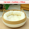 All-Season Woven Cat Bed with Removable Upholstery