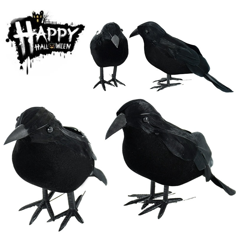 Halloween Black Crow Decor