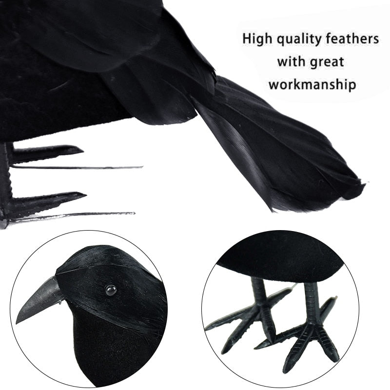 Halloween Black Crow Decor