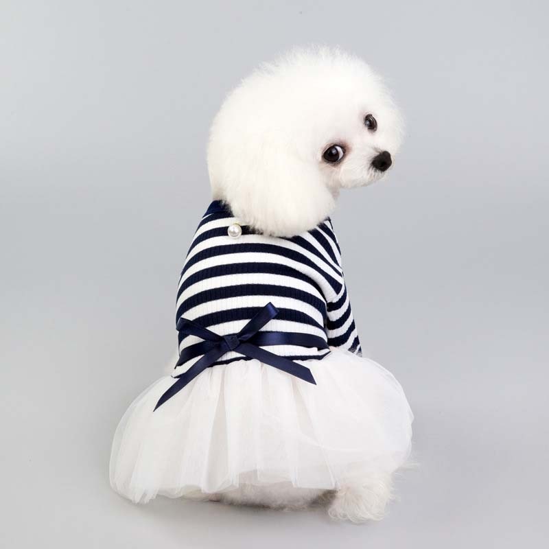 French Striped Pet Dress