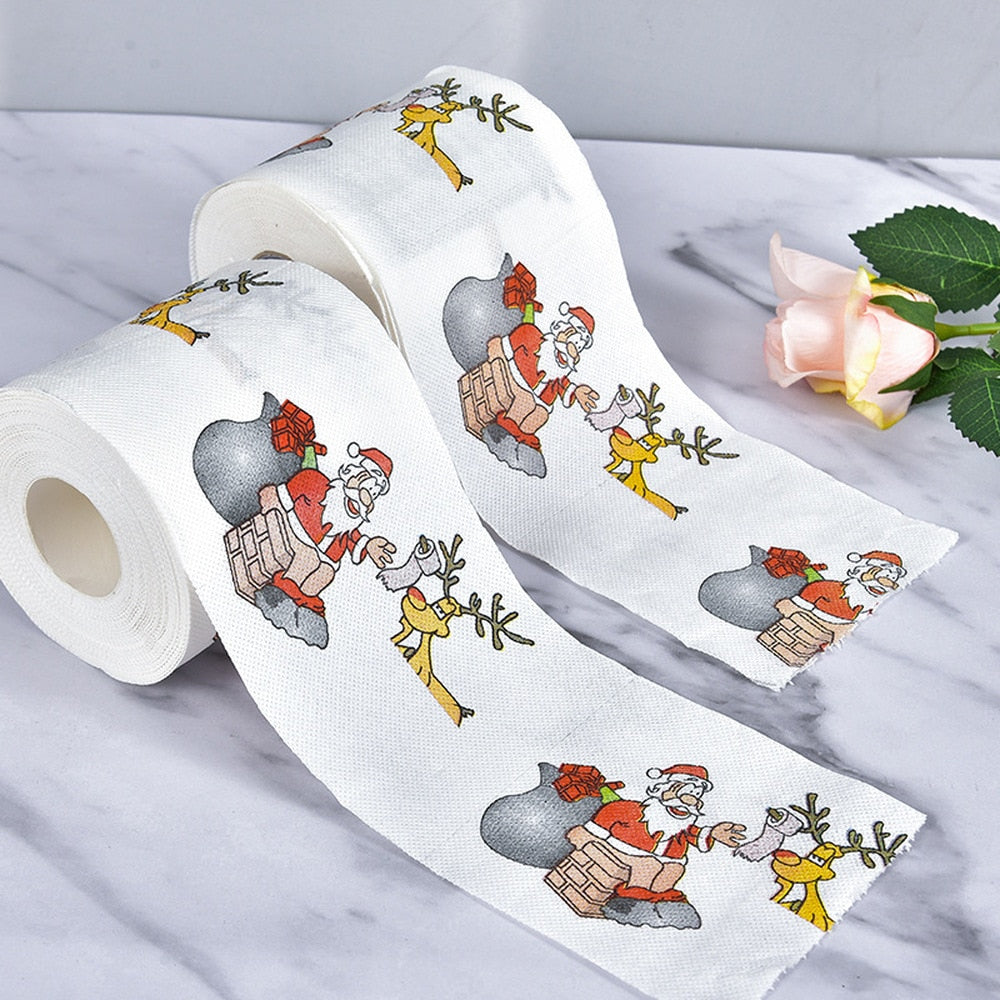 Santa & Reindeer Christmas Toilet Paper