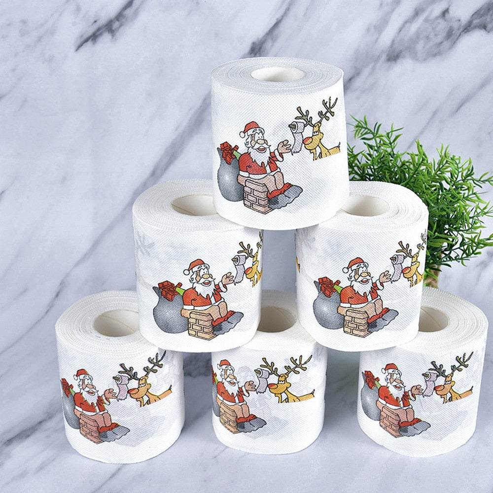 Santa & Reindeer Christmas Toilet Paper