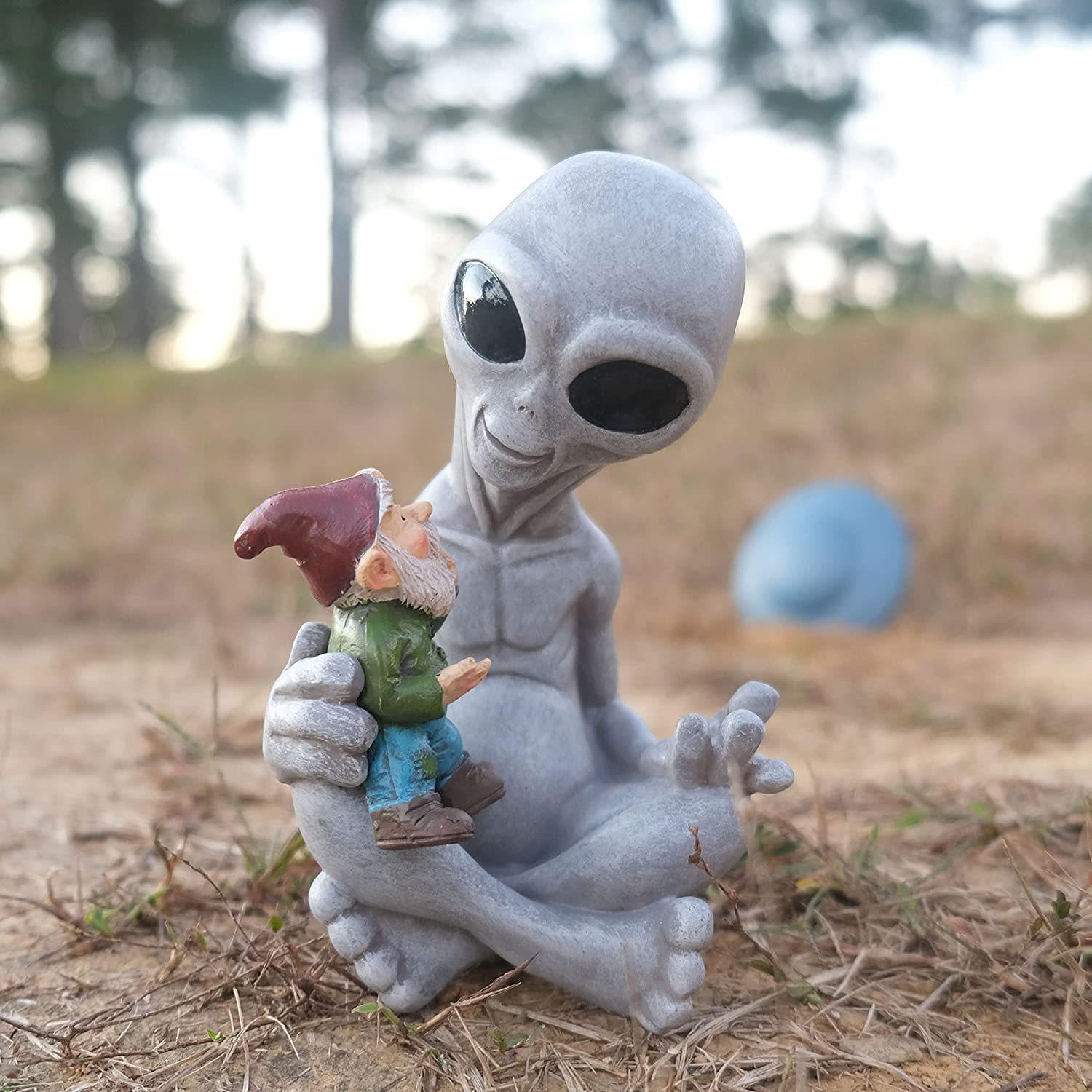 When Aliens Meet Gnomes: A Whimsical Garden Invasion!