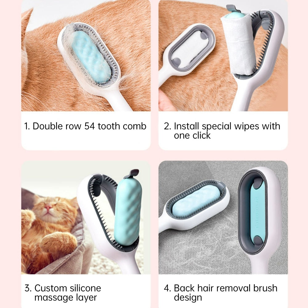 Double-Sided Pet Hair Removal Brush