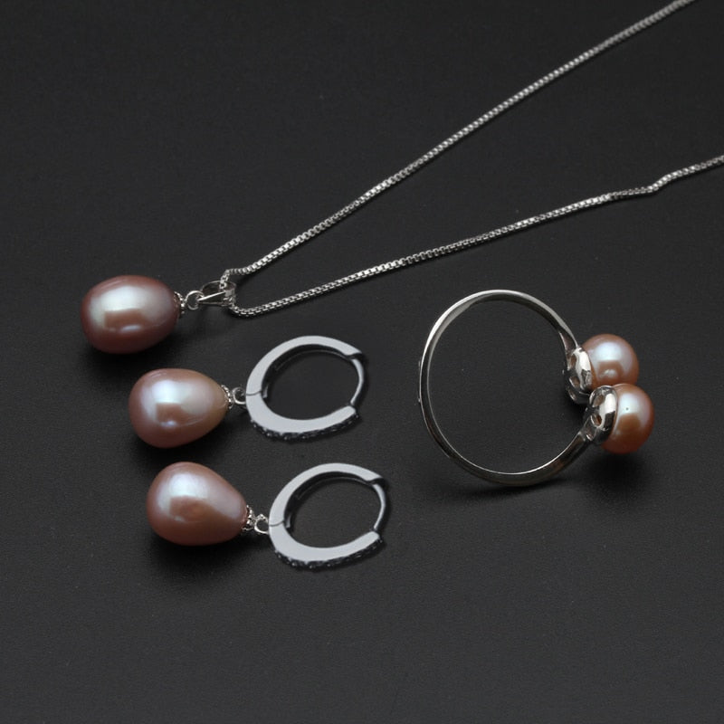 Freshwater Pearl Silver Jewelry Set