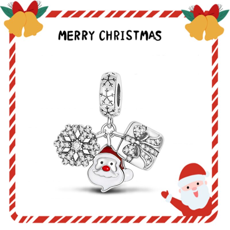 Silver Christmas Charm for Original DIY Bracelet