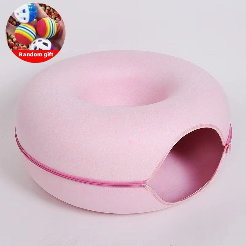 Donut Cat Bed & Tunnel Toy