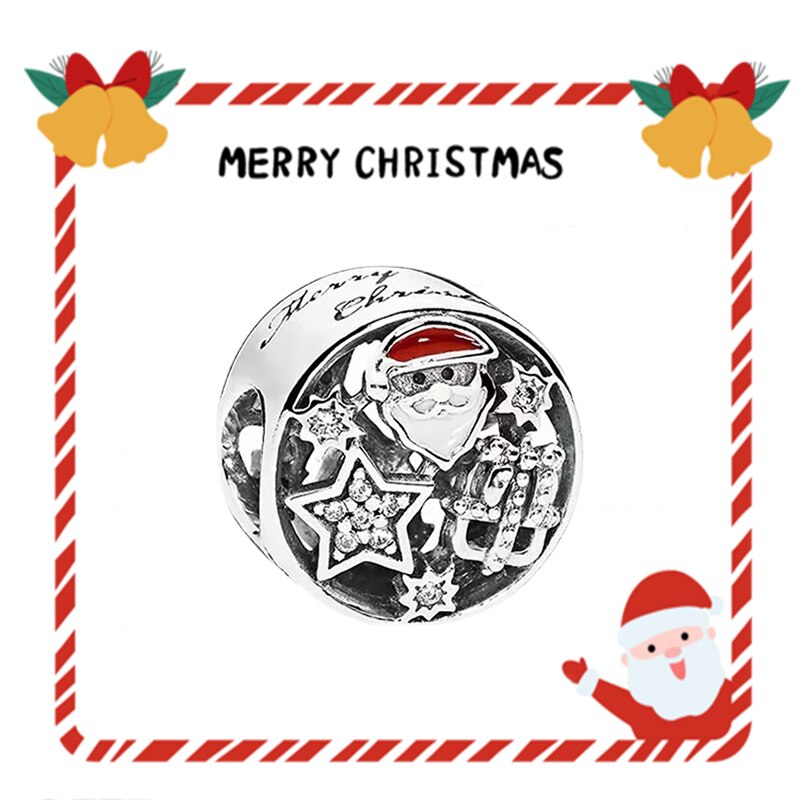 Silver Christmas Charm for Original DIY Bracelet