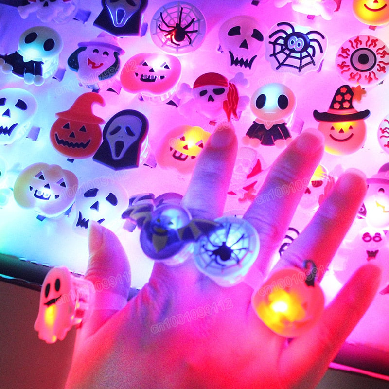 LED Glow Halloween Rings