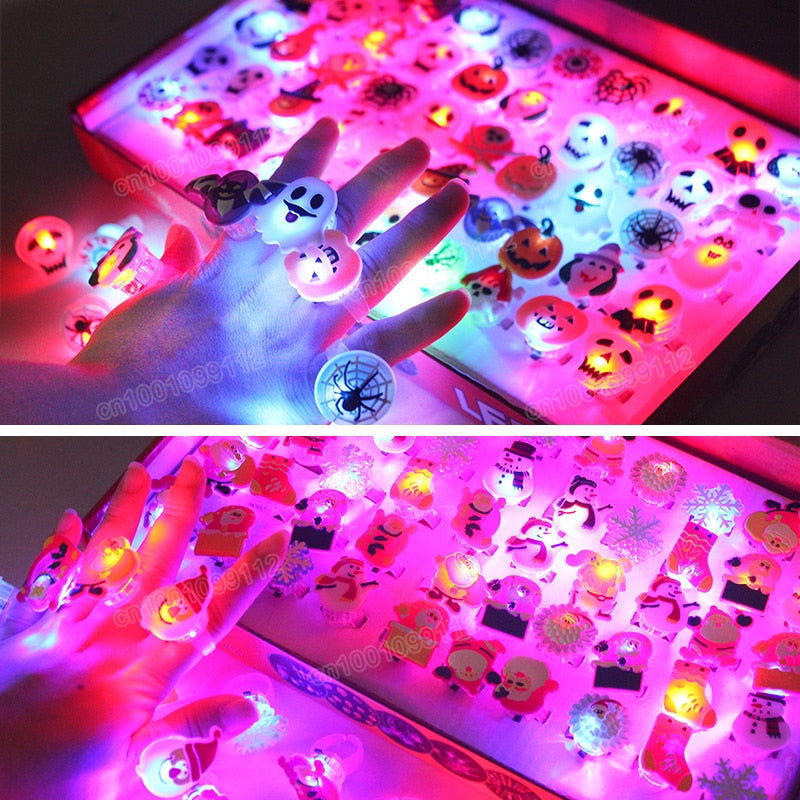 LED Glow Halloween Rings