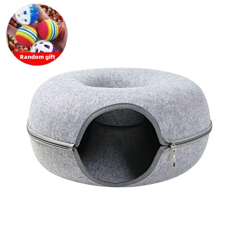 Donut Cat Bed & Tunnel Toy