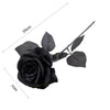 Silk Black Rose Flower Heads