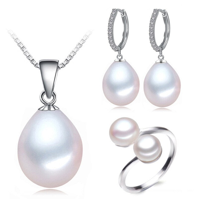 Freshwater Pearl Silver Jewelry Set