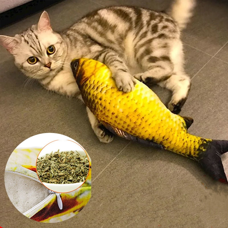 Catnip Fish Toy - Soft Plush 3D Simulation