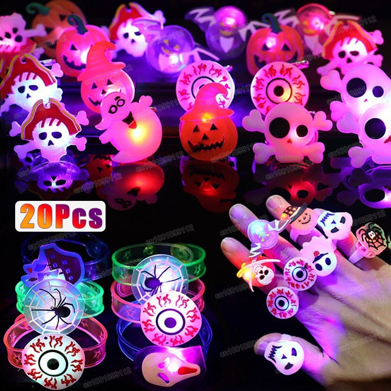 LED Glow Halloween Rings