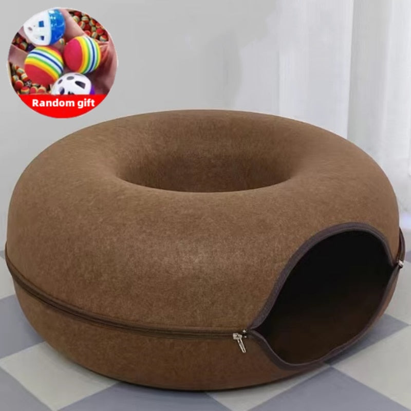 Donut Cat Bed & Tunnel Toy