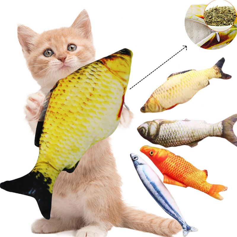 Catnip Fish Toy - Soft Plush 3D Simulation