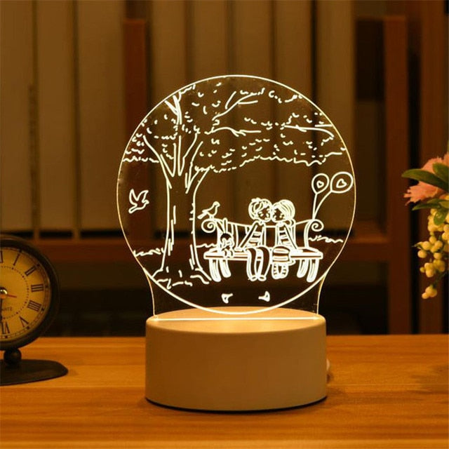 I Love You Heart LED Night Light