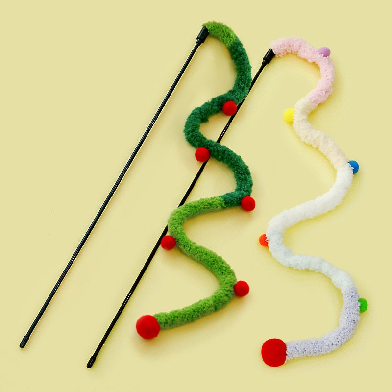 Fleecy Cat Toy Wand