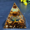 Orgone Pyramid with Amethyst, Peridot, and Healing Crystals