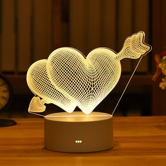 I Love You Heart LED Night Light