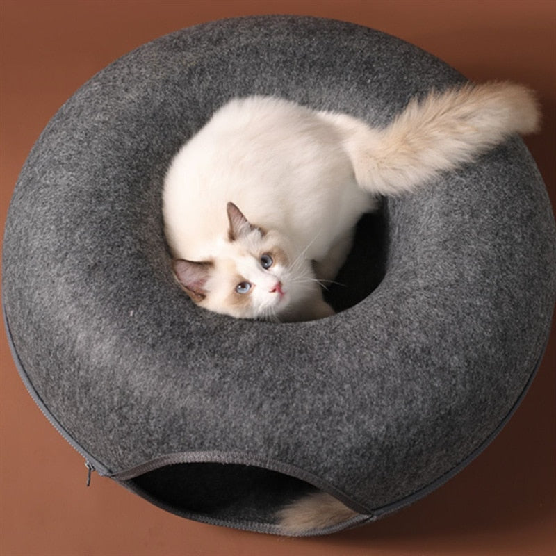 Donut Cat Bed & Tunnel Toy