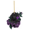 Purple Flower Puppy Christmas Tree Ornament