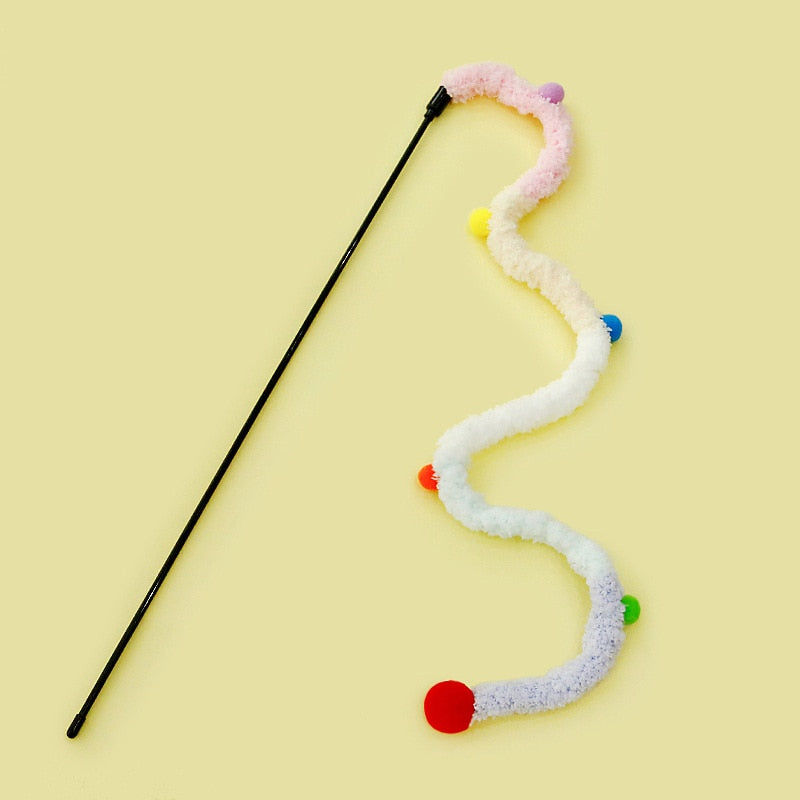 Fleecy Cat Toy Wand