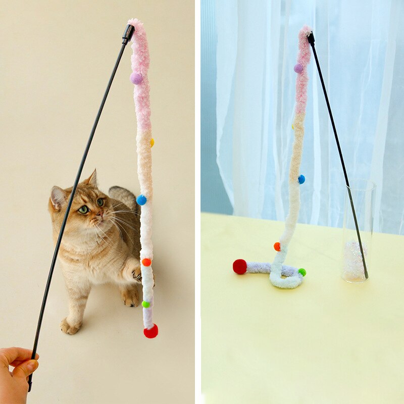 Fleecy Cat Toy Wand