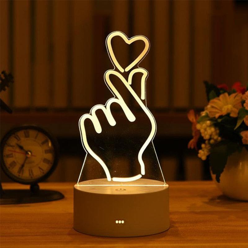 I Love You Heart LED Night Light